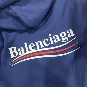 Kid’s Size 8 Balenciaga Hoodie Navy Blue